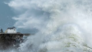 Tempête quotPatriciaquot  une baigneuse en difficulté décède à Ouessant dans le Finistère [upl. by Salema]