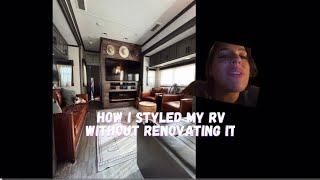 How I decorated my Rv without renovating it 2021 riverstone 391fsk  RESIDENTIAL FEATURES  Rv tour [upl. by Gonroff]