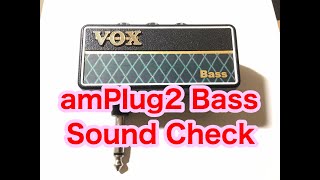 VOX amPlug2 Bass Sound Check [upl. by Colby]