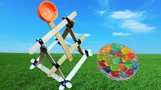 How to Make a Mini Catapult at Home  Fun DIY Project [upl. by Llerdnam]