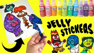 Inside Out 2 DIY Jelly Stickers Activity Fun Crafts for Kids [upl. by Pinelli]