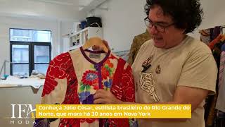 MODA EM NOVA YORK  CONHEÇA JÚLIO CÉSAR O ESTILISTA BRASILEIRO QUE FAZ SUCESSO NOS ESTADOS UNIDOS [upl. by Audun]