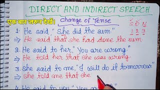 Direct and Indirect SpeechChange of Tense and Person in NarrationEnglish Grammar [upl. by Eelitan]