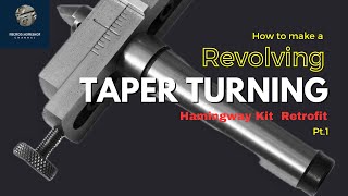 Indexable Taper Turning Tool with Live Center a retrofit from Hemingway Kit set over center [upl. by Yatnuahc]