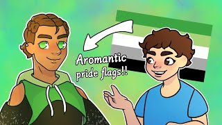 Drawing AROMANTIC Pride flags as people  speedpaint  chat [upl. by Bogosian]