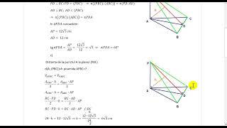 Pe planul triunghiului isoscel ABC cu ABAC20 cm si BC32 cm se ridica perpendiculara AP12√3 cm [upl. by Dnaltroc895]