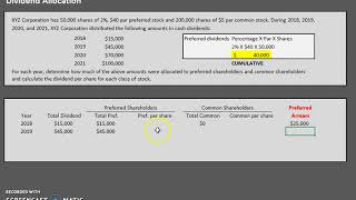 Dividend Allocation and Dividends per Share  Preferred vs Common [upl. by Lena489]