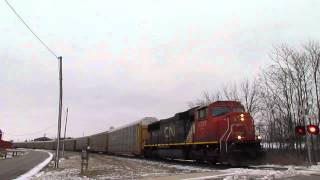 CN SD75i with Leslie RS3L [upl. by Norword]