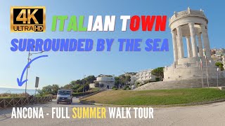 4K Ancona early morning on Adriatic seaside in Italy full walk tour [upl. by Senior]