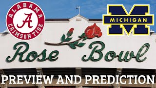 2024 Rose Bowl Alabama vs Michigan  Preview and Prediction [upl. by Finah]