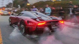 KOENIGSEGG REGERA DOES INSANE BURNOUT [upl. by Bannon159]