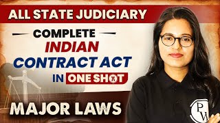 Indian Contract Act One Shot  Major Law  State Judiciary Exam [upl. by Creedon]