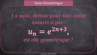 Suite géométrique et exponentielle  Exercice corrigé  Première et terminale [upl. by Kanor188]