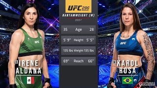 IRENE ALDANA VS KAROL EROSA FULL FIGHT UFC 296 [upl. by Akirdnahs893]