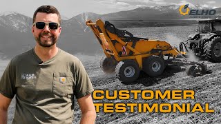 ELHO Scorpio 550 rock picker customer testimonial [upl. by Laise]