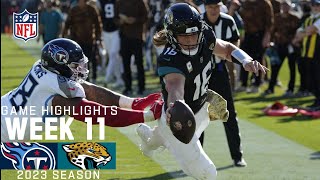 Tennessee Titans vs Jacksonville Jaguars  2023 Week 11 Game Highlights [upl. by Demona850]