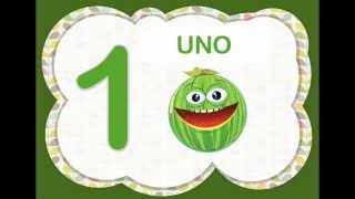 Los Números del 1 al 10 para niños con frutas Video Infantil [upl. by Anuska]