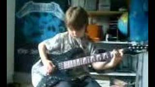 Eight year old plays metallica  one [upl. by Ilenna322]