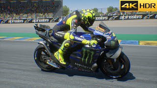 MotoGP 24  Valentino Rossi Returns To Yamaha YZRM1 12 100 Race French GP 4K60 [upl. by Enreval]