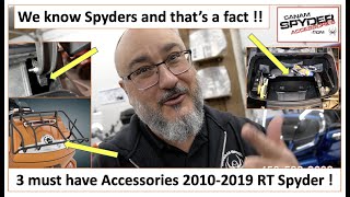 3 must have Can Am Spyder Accessories RT 20102019  We know accessories and thats a fact [upl. by Nonez]