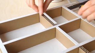 DIY Cardboard Drawer Organizer  An Easy Tutorial For Clever Storage Solutions [upl. by Rheims]