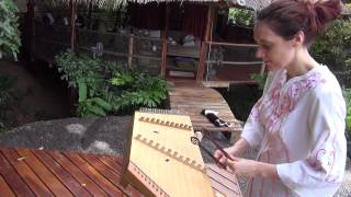 Dizzi Playing the Sanctuary music on a chilled medieval dulcimer in Thailand [upl. by Imalda]