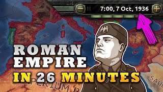 Roman Empire in 1936 By Blood Alone  Hoi4 Italy Speedrun Commentary [upl. by Aikenahs]