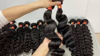 What kinds of patterns of Brazilian hair bundles selling by Mayflower hair [upl. by Pfister]