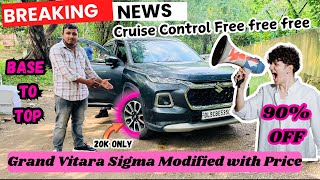 Grand Vitara Sigma modified with Price  Grand vitara Sigma Cruise Control installation [upl. by Cassey]