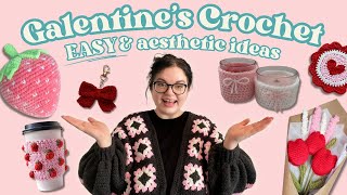 50 CROCHET IDEAS for Galentines Gifts amp Decor  Beginner Friendly Easy  Valentines Day Aesthetic [upl. by Chemaram527]