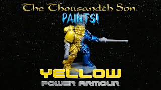 Warhammer painting tutorial  Yellow Space Marine Power Armour [upl. by Sonafets]