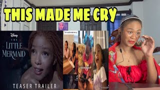 Reacting To The Little Mermaid  Official Teaser Trailer amp Beautiful Black Girls Reaction [upl. by Doretta]