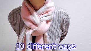 ♡ちょっと差のつく【ストールの巻き方】１０アレンジ！ how to wear a long scarf different ways 10 [upl. by Merchant]