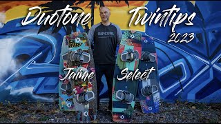 Duotone Kiteboarding Twintips Jaime und Select 2023 [upl. by Allevon]