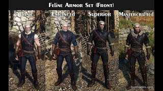 The Witcher 3Where to Find The Feline Set BasicMastercrafted with Locations [upl. by Maye]