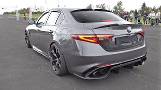 Alfa Romeo Giulia Quadrifoglio 29 V6 with Tubi exhaust [upl. by Etnauj223]