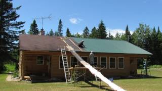 metal roof installation over existing shingles [upl. by Eliak]