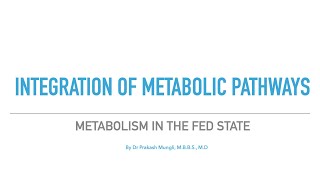 Integration of MetabolismMetabolism in the Fed Stateintegration of Metabolic Pathways [upl. by Yendic56]