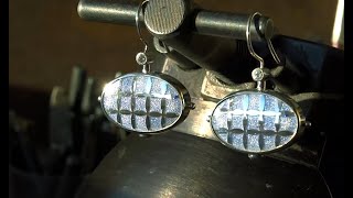 How I make enamel Earrings Handcrafted silver Earrings with transparent enamels [upl. by Petty]