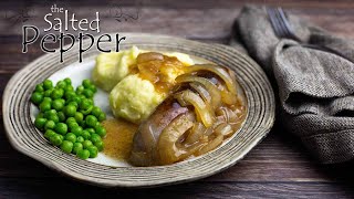 Bangers and Mash with Onion Gravy  360 meal in the Ninja Foodi [upl. by Nihsfa542]