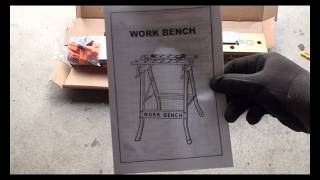 Craftright Folding Bench nVice Bunnings  Unbox and assembly [upl. by Enylcaj]