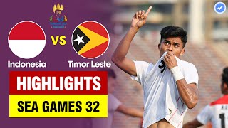 Highlights Indonesia vs Timor Leste  Lắc đầu như CR7 mở điểm siêu phẩm và màn bắn phá không ngừng [upl. by Groscr]