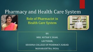 Role of Pharmacist in Health Care System [upl. by Niki]