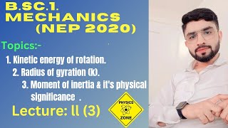 Rotational dynamicsll3  rotational kinetic energy radius of gyration amp moment of inertia [upl. by Ydnih900]