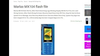 Marlax MX104 flash file without password [upl. by Suzann]