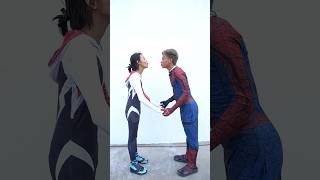 Jokers timestopping trick destroys the love between SpiderMan and SpiderGirl shorts funny [upl. by Monreal]