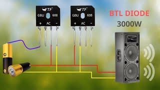 DIY Powerful Ultra Bass Amplifier using BLT Bridge Diode Simple circuit No IC  DIY Audio [upl. by Robbert]