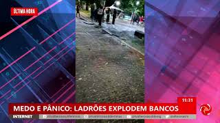 Explosões e tiros após ataque contra bancos em Camanducaia [upl. by Uwton588]