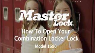 Master Lock 1690 BuiltIn Locker Locks  Student Training Video [upl. by Dutchman404]