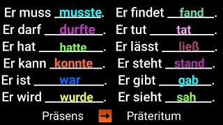 präteritum past germanpast  Vergangenheit Modalverben dürfen können mögenmöchten müssen [upl. by Zaremski]